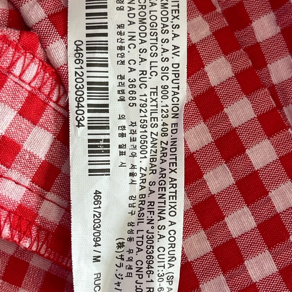 Zara new with tags gingham print mini flare trousers in a size medium - Picture 13 of 13